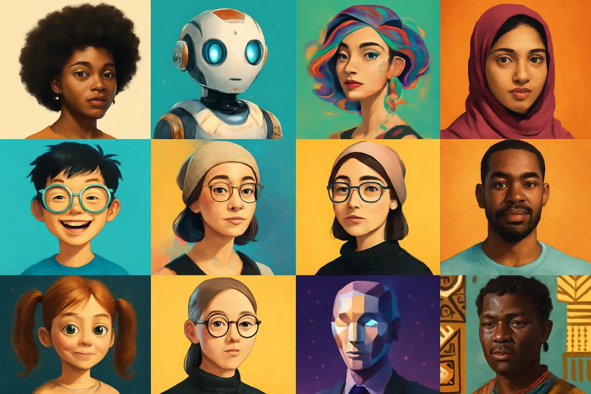 AI Avatar Generators showcasing diverse digital representations
