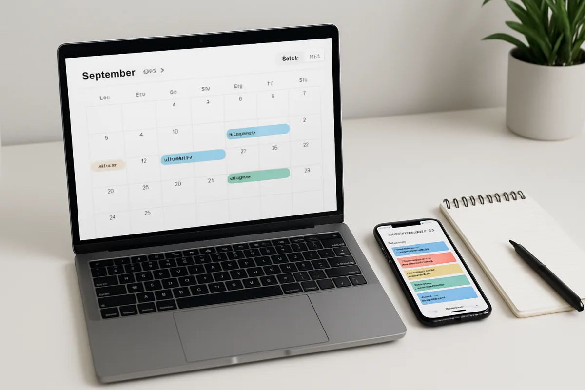 AI Scheduling Assistants in a modern workspace