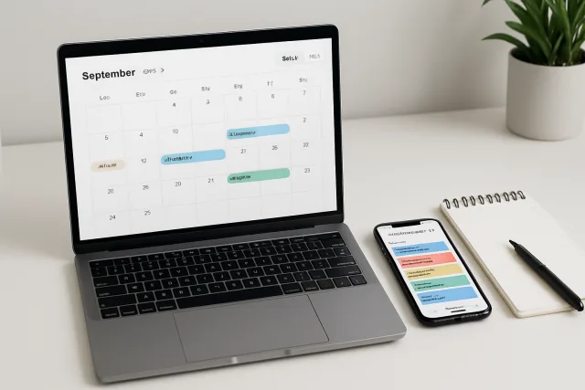AI Scheduling Assistants in a modern workspace