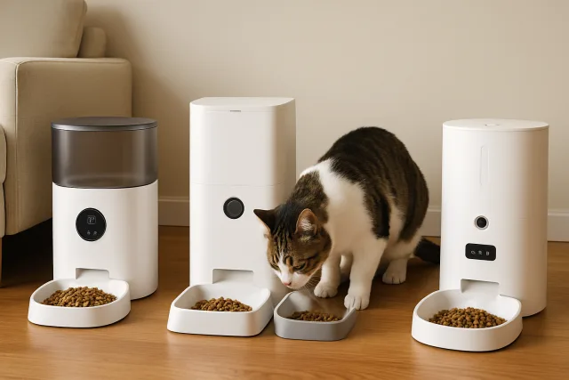 Automatic cat feeders for pets