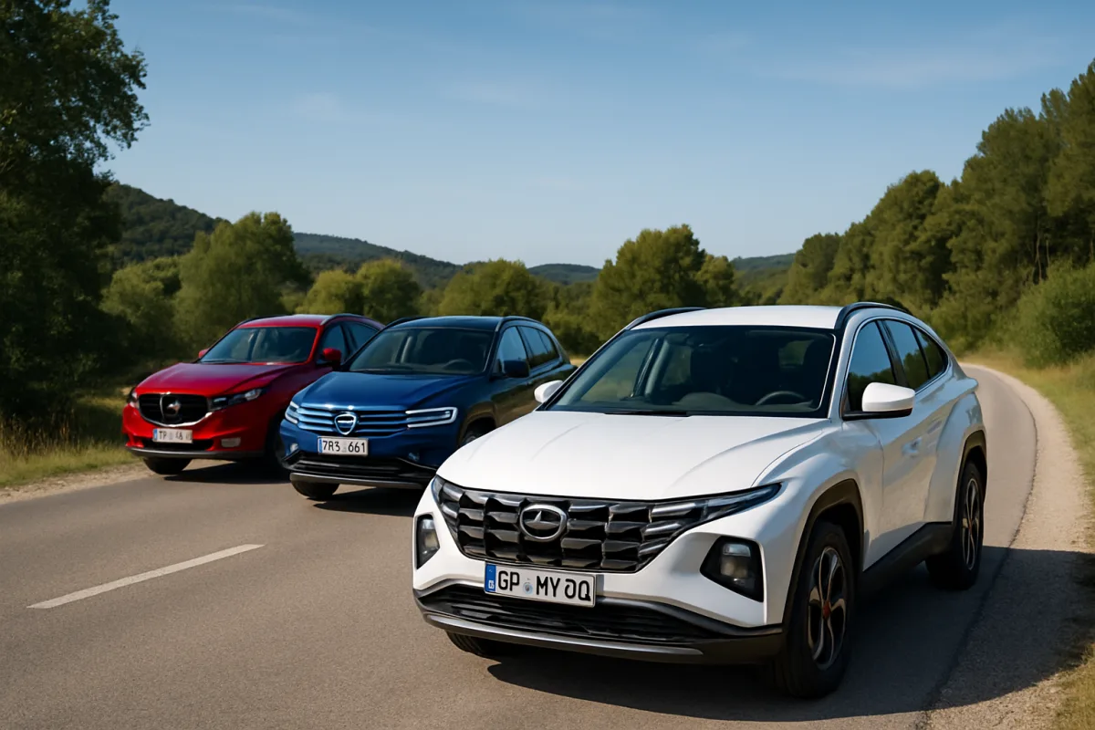 Best Compact SUVs lineup on a scenic road