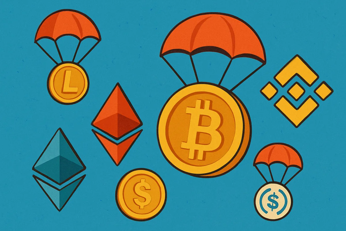Best crypto airdrops illustration