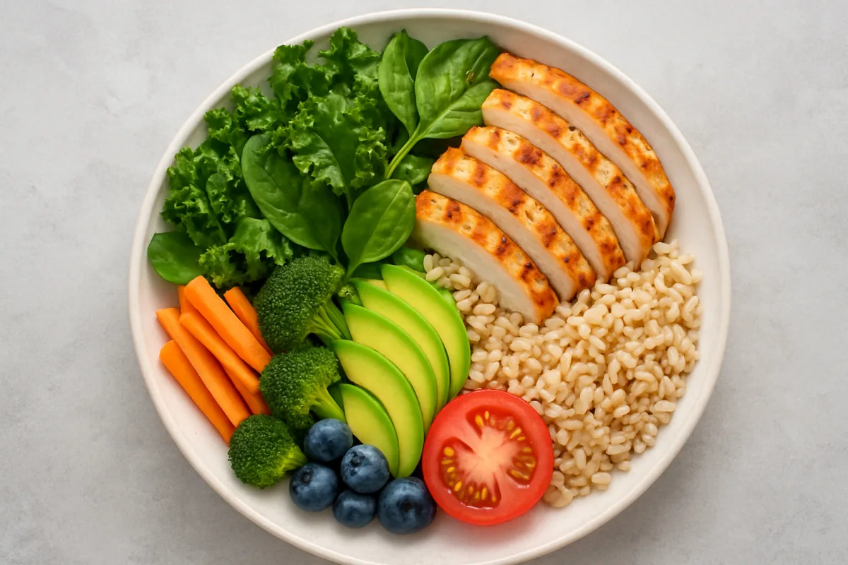 Best foods for weight loss including greens, proteins, and fruits.
