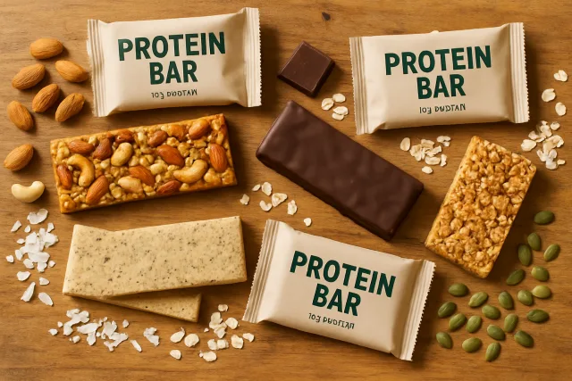Best Protein Bars displayed on a table