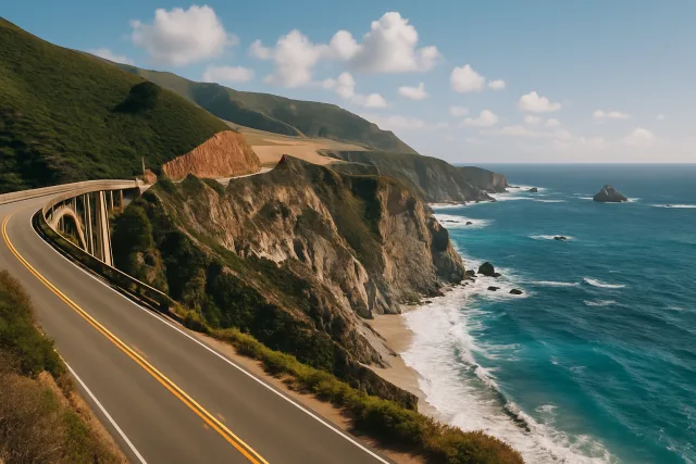 Scenic view of the Pacific Coast Highway