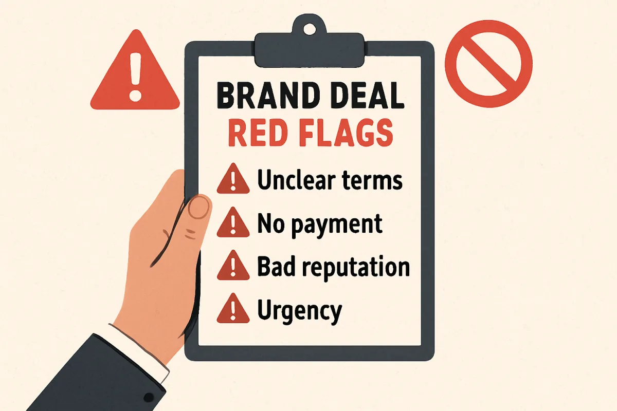brand deal red flags checklist
