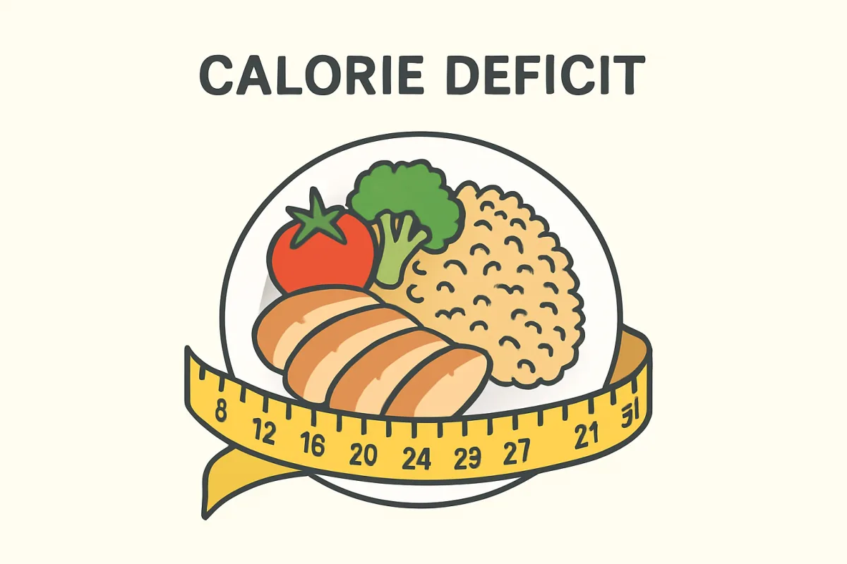 Calorie deficit concept illustration