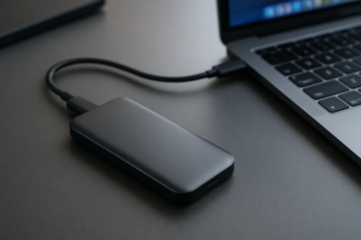 Fast Portable External SSDs on a desk