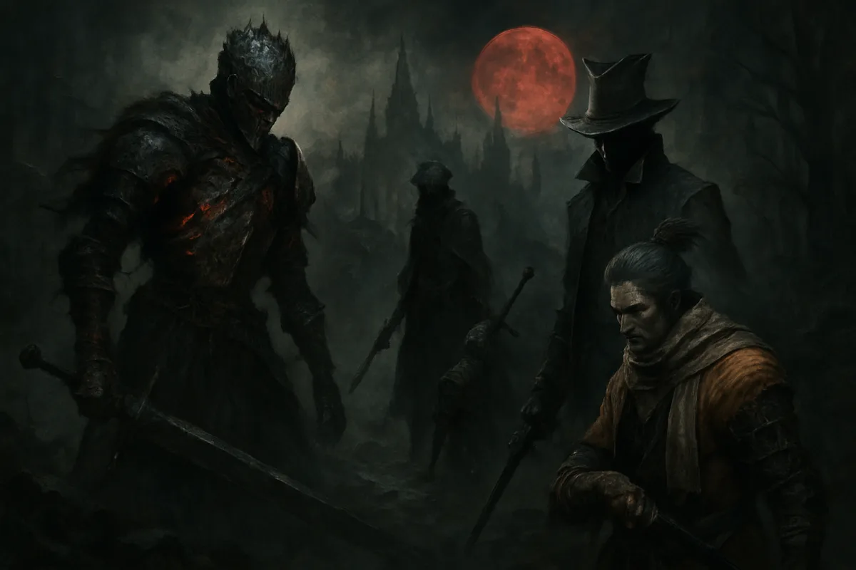Games Like Elden Ring featuring Dark Souls III, Bloodborne, and Sekiro.