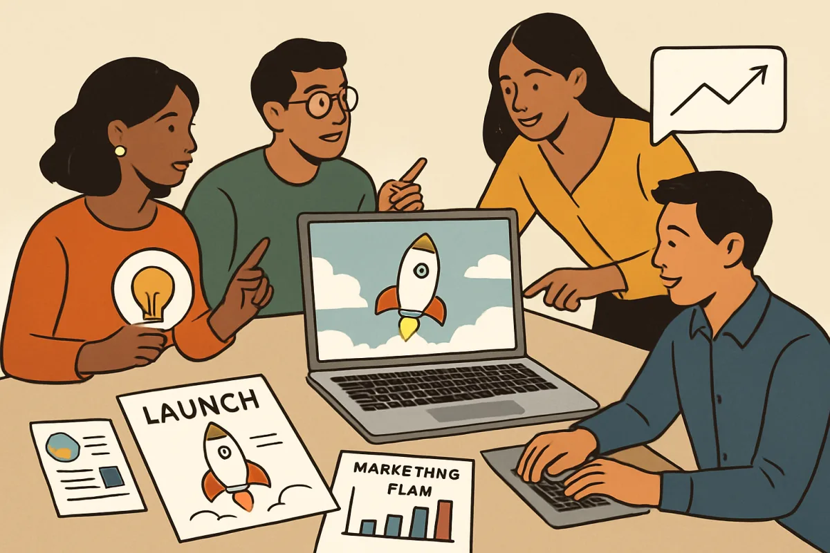 Launch a digital product process