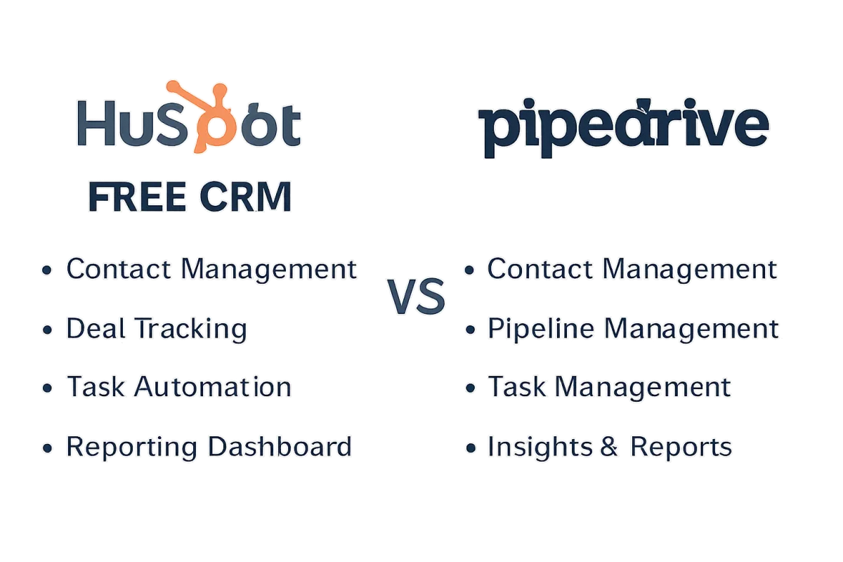Comparison of HubSpot Free CRM and Pipedrive