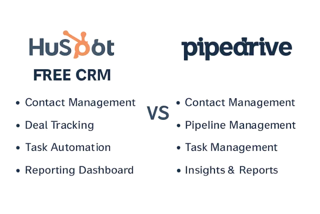 Comparison of HubSpot Free CRM and Pipedrive