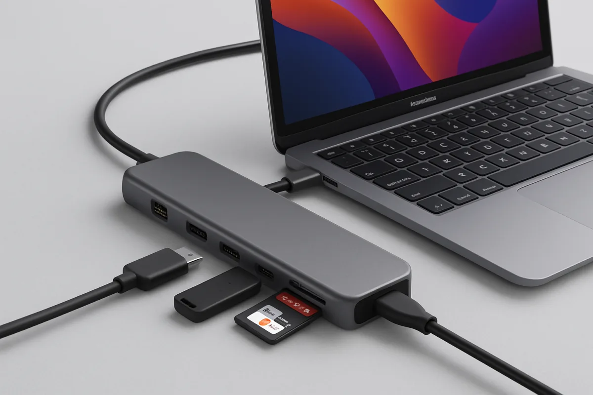 MacBook USB-C Docking Station with multiple connections
