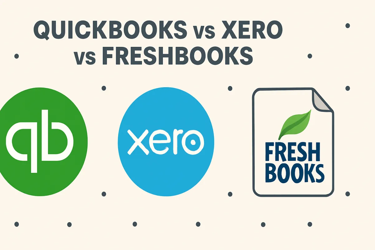 Comparison of QuickBooks, Xero, and FreshBooks accounting software.