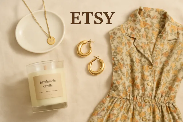 Best-selling items on Etsy including jewelry and home decor