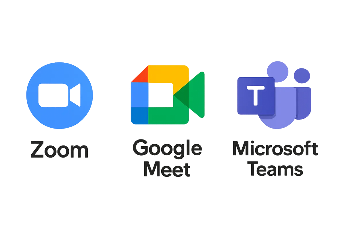 Comparison of Zoom, Google Meet, and Teams video conferencing tools