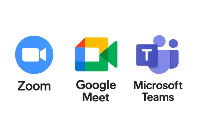 Comparison of Zoom, Google Meet, and Teams video conferencing tools